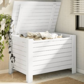 Caja de almacenaje y tapa RANA madera maciza blanca