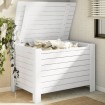 Caja de almacenaje y tapa RANA madera maciza blanca 100x49x54cm