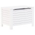Caja de almacenaje y tapa RANA madera maciza blanca