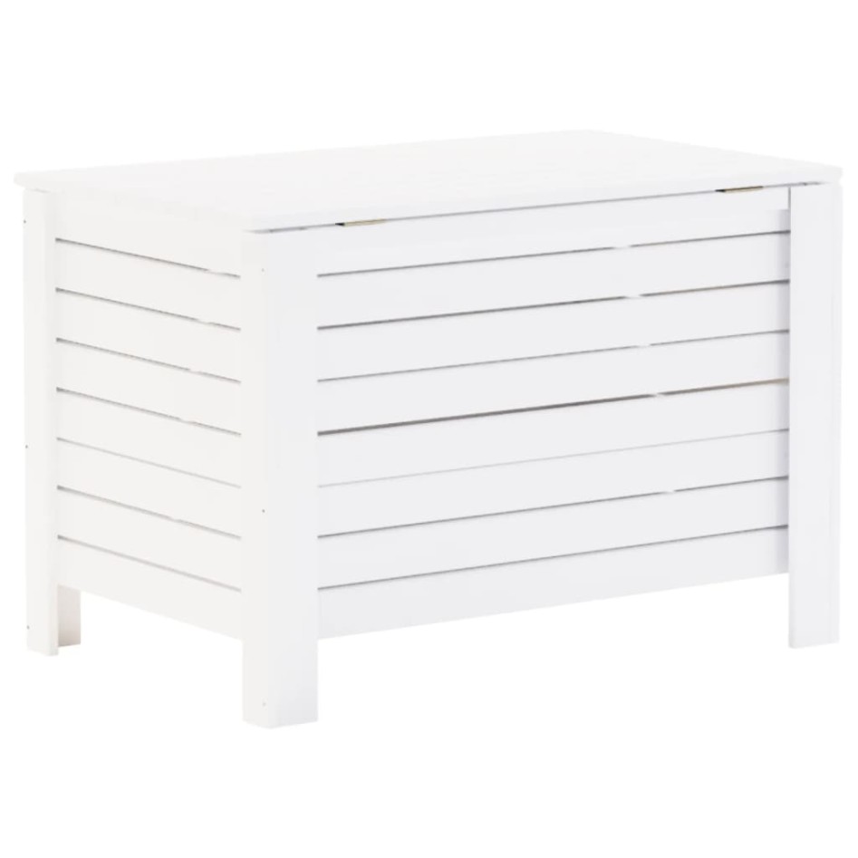 Caja de almacenaje y tapa RANA madera maciza blanca