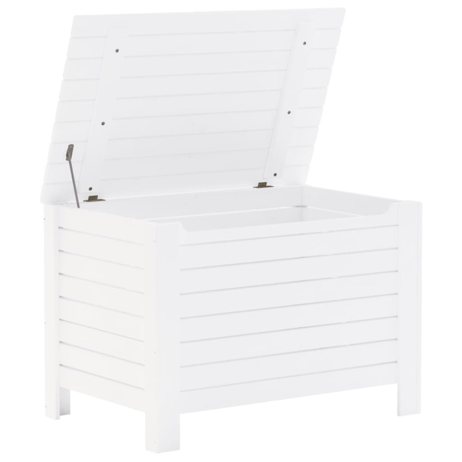 Caja de almacenaje y tapa RANA madera maciza blanca