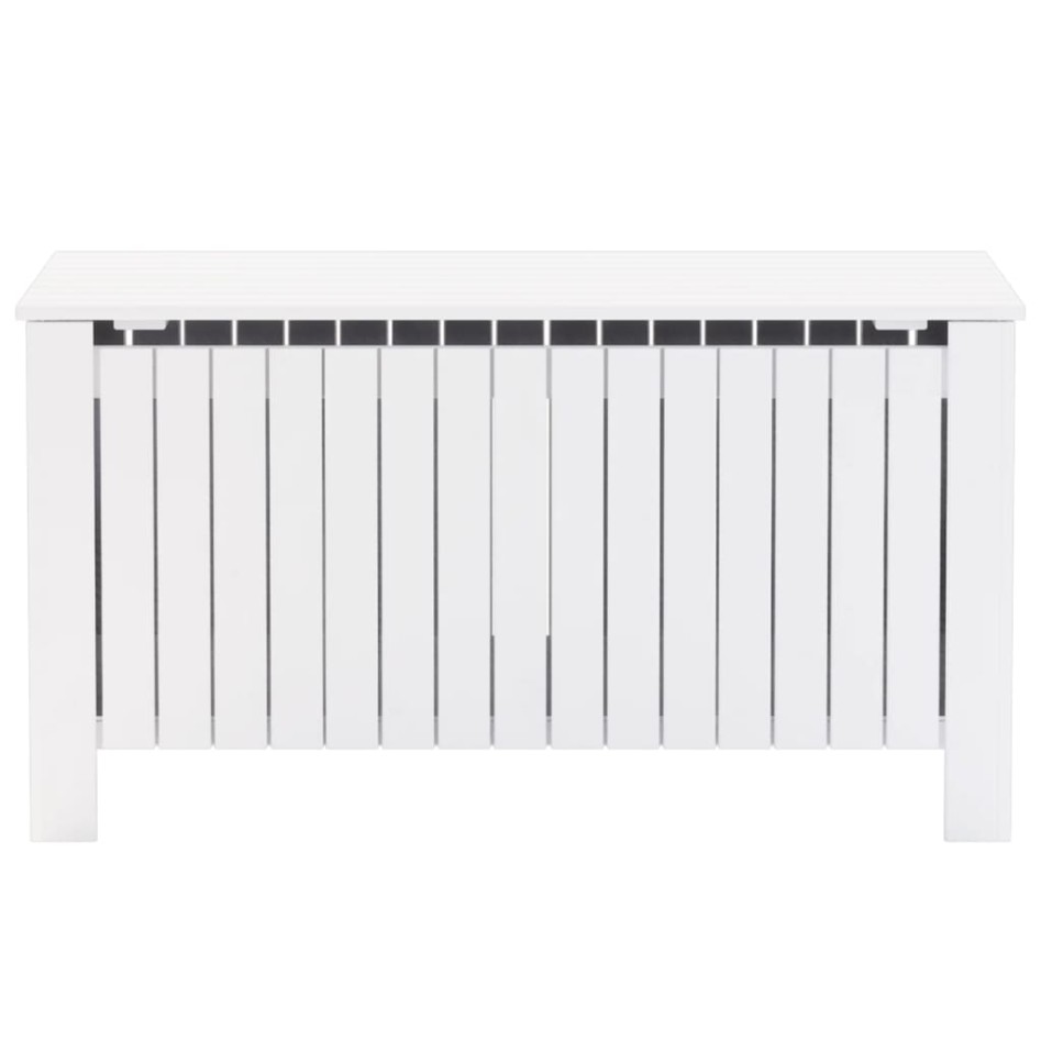 Caja de almacenaje y tapa RANA madera maciza blanca