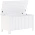 Caja de almacenaje y tapa RANA madera maciza blanca