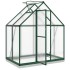 Invernadero con marco base aluminio verde 169x114x202