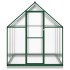 Invernadero con marco base aluminio verde 169x169x202