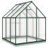 Invernadero con marco base aluminio verde 169x169x202