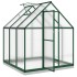 Invernadero con marco base aluminio verde 169x169x202