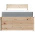 Cama con cajones y colchón madera maciza de pino 90x200