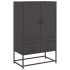 Aparador de acero negro 68x39x111,5