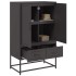 Aparador de acero negro 68x39x111,5