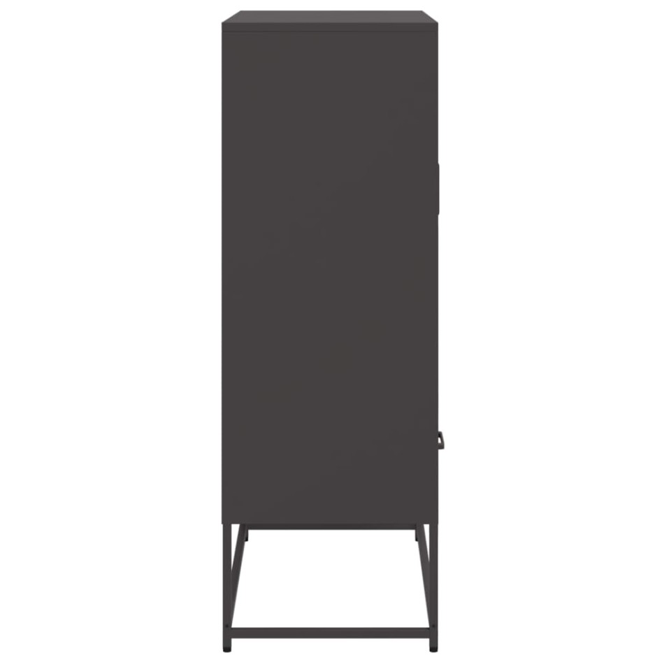 Aparador de acero negro 68x39x111,5