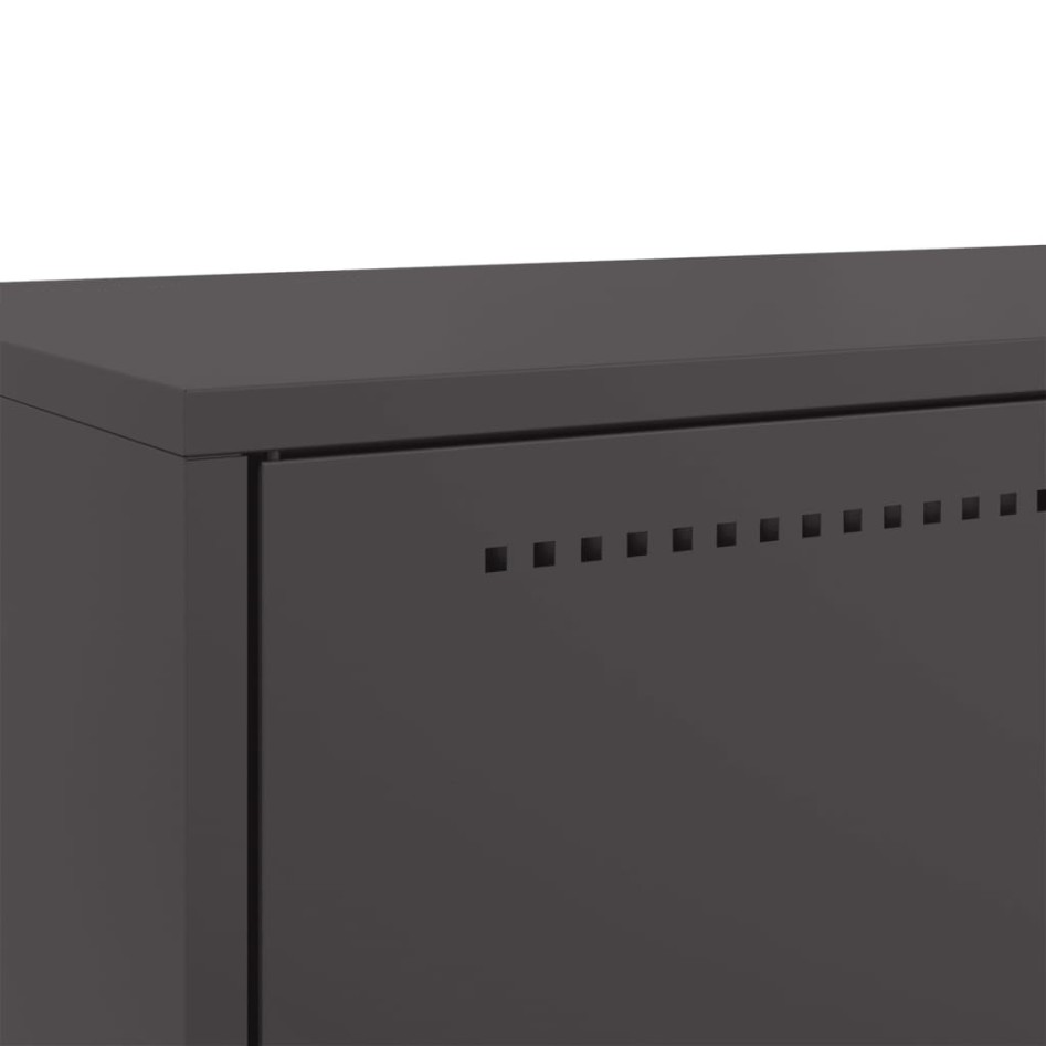 Aparador de acero negro 68x39x111,5