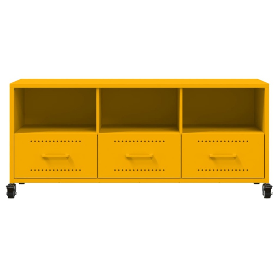 Mueble para TV acero laminado en frío amarillo 100,5x39x43,5