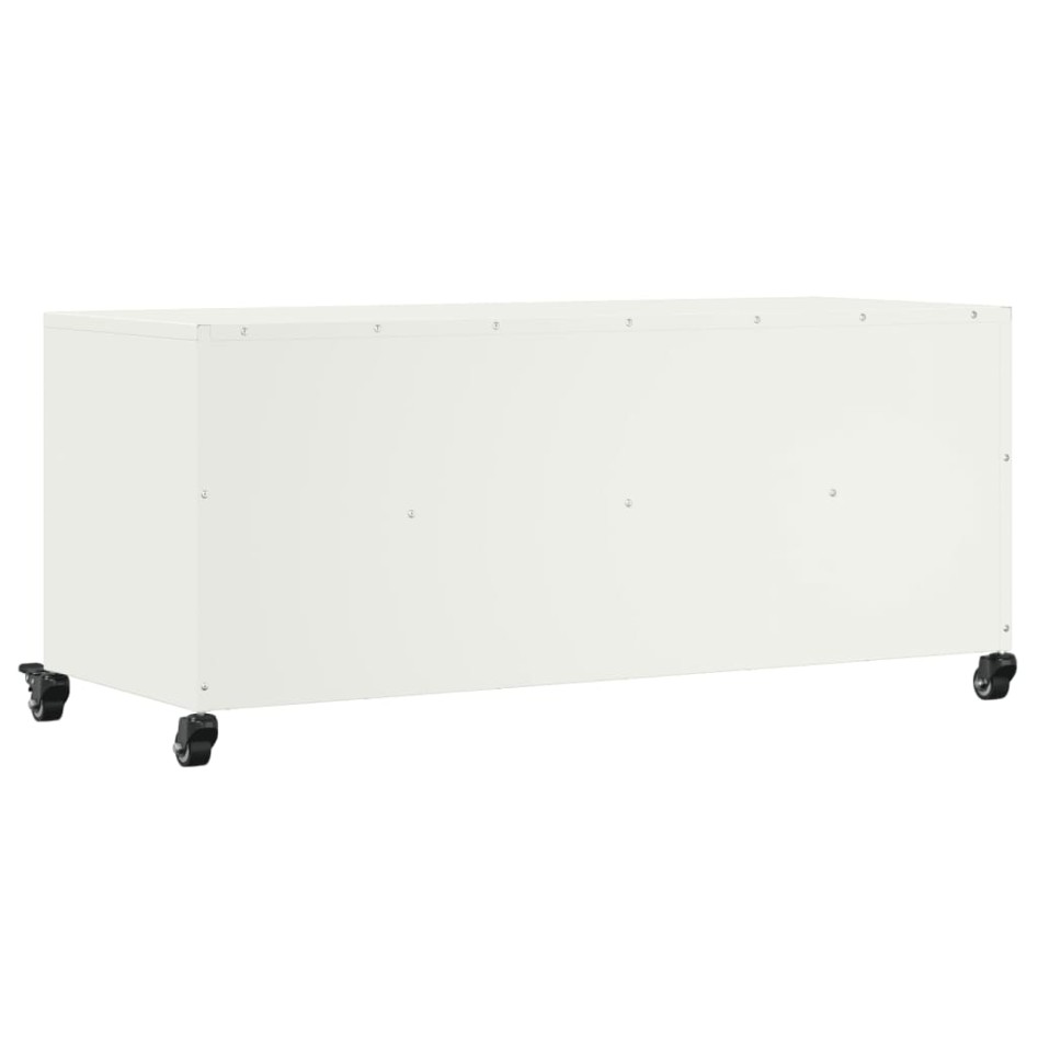 Mueble para TV acero laminado en frío blanco 100,5x39x43,5