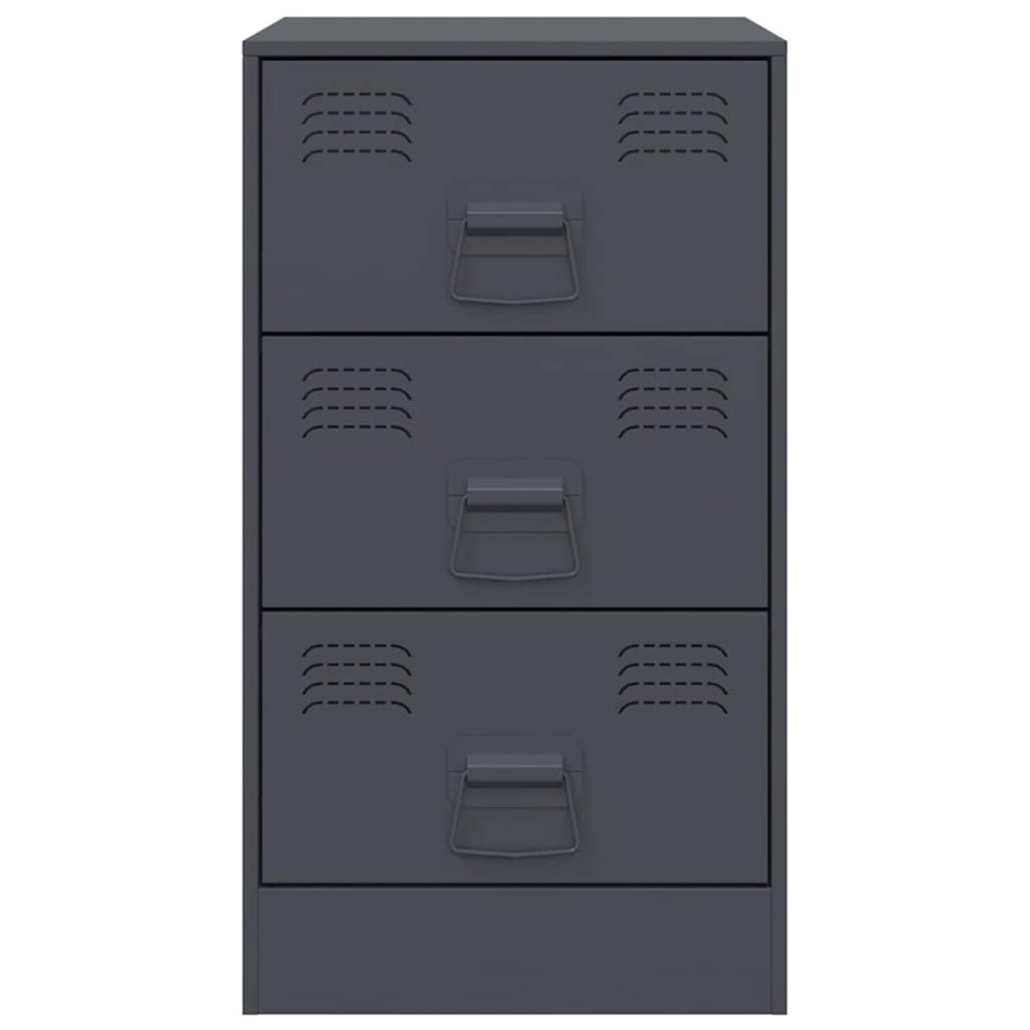 Mesitas de noche 2 unidades gris antracita 34,5x39x62