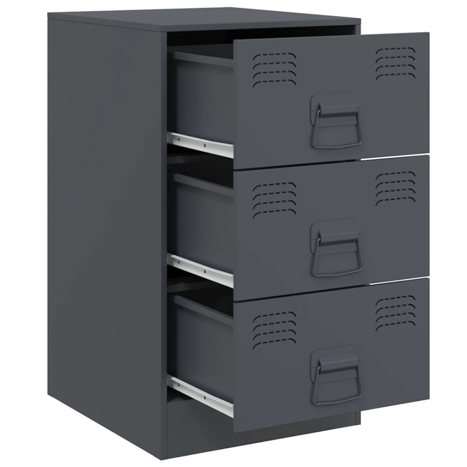 Mesitas de noche 2 unidades gris antracita 34,5x39x62