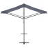 Toldo de pie tela y acero azul y blanco 400x300
