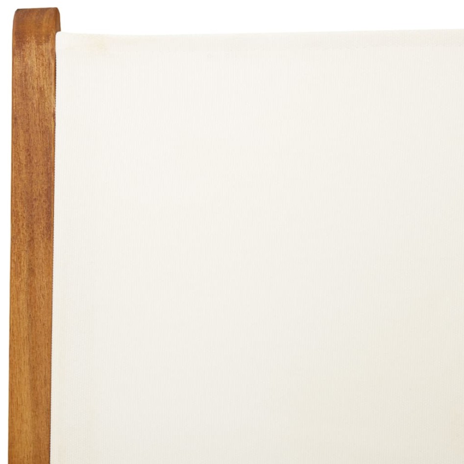 Sillas jardín reclinables 8 uds tela madera maciza blanco