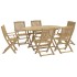 Juego de comedor para jardín 7 piezas madera maciza