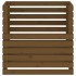 Compostador de madera maciza de pino marrón miel 80x80x78