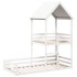 Cama con techo madera maciza de pino blanco 90x200