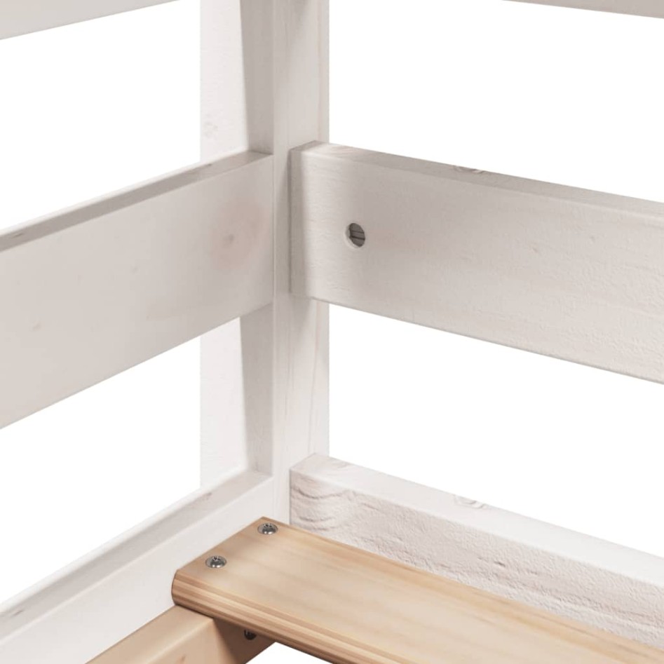 Cama con techo madera maciza de pino blanco 90x200