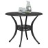 Mesa de jardín aluminio fundido negro Ø90x75