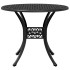 Mesa de jardín aluminio fundido negro Ø90x75