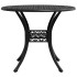 Mesa de jardín aluminio fundido negro Ø90x75