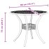 Mesa de jardín aluminio fundido negro Ø90x75