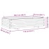 Jardinera de madera maciza de pino blanco 110x60x26,5