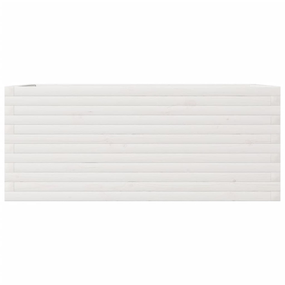 Jardinera de madera maciza de pino blanco 110x60x46