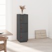 Aparador alto de madera maciza de pino gris 34x40x108,5 cm