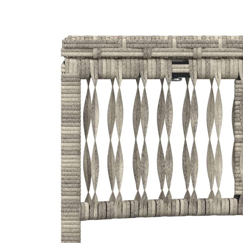 Tumbonas con mesita 2 unidades ratán sintético gris