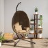 Silla colgante huevo con soporte tela y acero gris