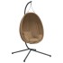 Silla colgante huevo con soporte tela y acero gris