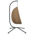 Silla colgante huevo con soporte tela y acero gris