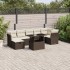 Set sofás de jardín 8 piezas y cojines ratán sintético