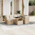 Set de sofás de jardín y cojines 8 piezas ratán sintético