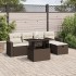 Set sofás de jardín 6 piezas y cojines ratán sintético