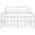 Estructura cama metal con cabecero y estribo blanco 180x200