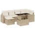Set sofás de jardín 7 piezas y cojines ratán sintético