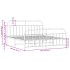 Estructura cama metal con cabecero y estribo blanco 180x200