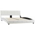 Cama y colchón viscoelástico cuero sintético blanco 140x200