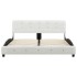 Cama y colchón viscoelástico cuero sintético blanco 140x200