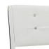 Cama y colchón viscoelástico cuero sintético blanco 140x200
