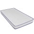 Cama y colchón viscoelástico cuero sintético blanco 140x200