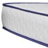 Cama y colchón viscoelástico cuero sintético blanco 140x200