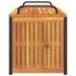 Baúl de cojines de jardín acacia maciza y acero 110x45x42/53