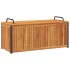 Baúl de cojines de jardín acacia maciza y acero 110x45x42/53